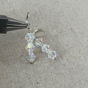 Triple Bicone Swarovski Crystal Earrings